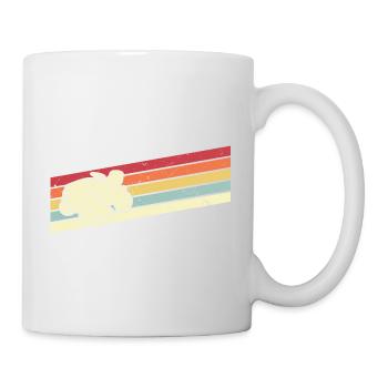 Rasenmäher Rasentraktor Aufsitzmäher Rasen mähen - Tasse - Weiß - Rechts