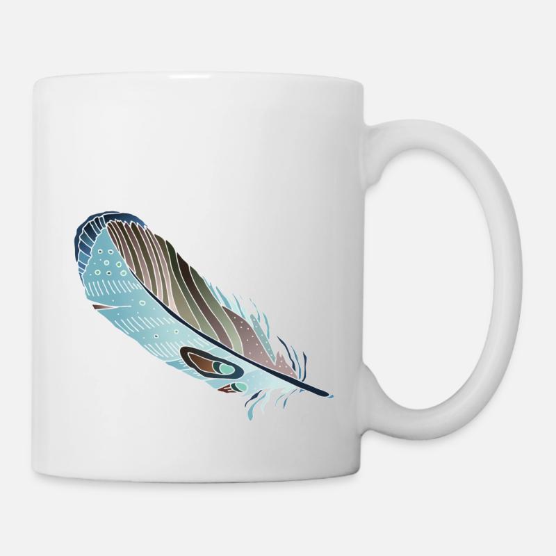 Feder - Tasse - Weiß