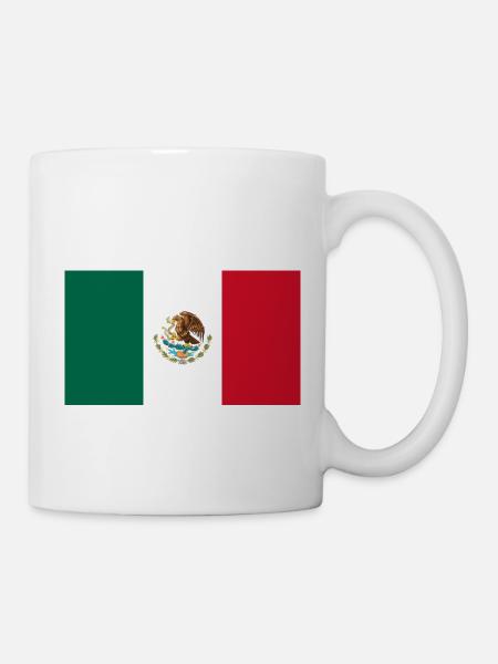 Mexikanische Flagge - Tasse - Weiß