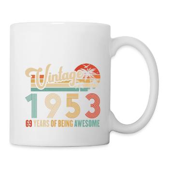 Vintage 1953 Anniversary 69 years to be Awesome - Mug - white - Right