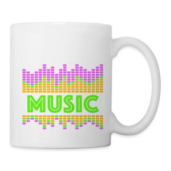 Égaliseur de musique LED Lumières Rythme Danse Stéréo - Mug blanc - blanc - Droite