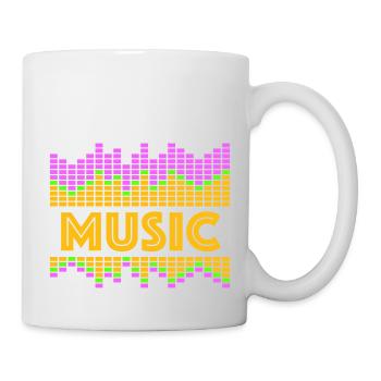 Égaliseur de musique LED Lumières Rythme Danse Stéréo - Mug blanc - blanc - Droite