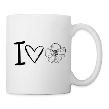 I love flowers - Mug - white - Right