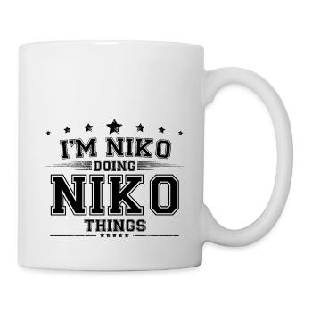 Ich bin Niko, der Niko-Sachen macht - Tasse - Weiß - Rechts