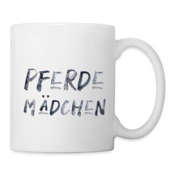Pferdemädchen Pferd Mädchen Kinder Schrift - Tasse - Weiß - Rechts