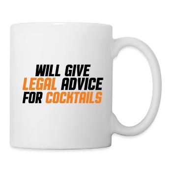 Lustiger Anwalt Anwalt Zitat & Cocktails Liebhaber - Tasse - Weiß - Rechts