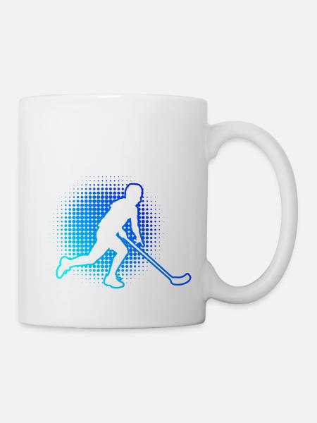 Floorball Unihockey Männer Jungen Innebandy Saliba - Tasse - Weiß