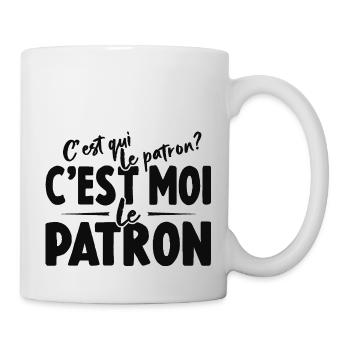 C'est Qui Le Patron C'est Moi Le Patron - Mug blanc - blanc - Droite
