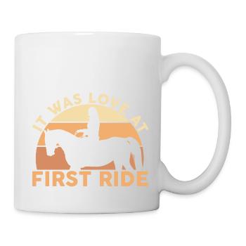 It Was Love at First Ride Horses Horse Rider - Tasse - Weiß - Rechts