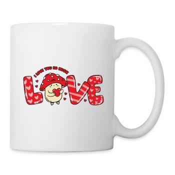 Amour Coeur Champignon En Amour Disant Couples La Saint-Valentin - Mug blanc - blanc - Droite