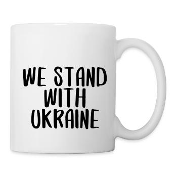 stand with Ukraine was war peace writing - Mug - white - Right