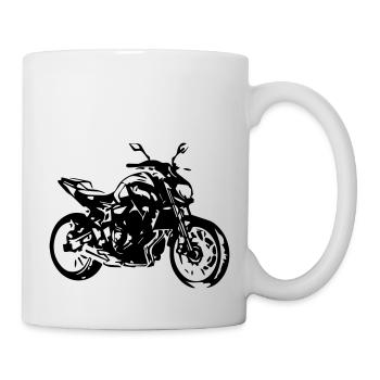 moto roadster - Mug blanc - blanc - Droite