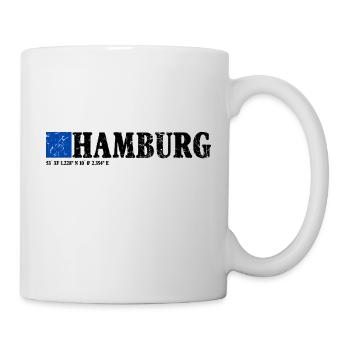 Hamburg meine Stadt im Norden, die ich liebe - Tasse - Weiß - Rechts