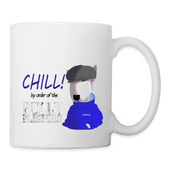 Bull Terrier Chill Parodie - Tasse - Weiß - Rechts