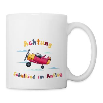 Schulkind Schulanfang Schulanfänger Erste Klasse - Tasse - Weiß - Rechts