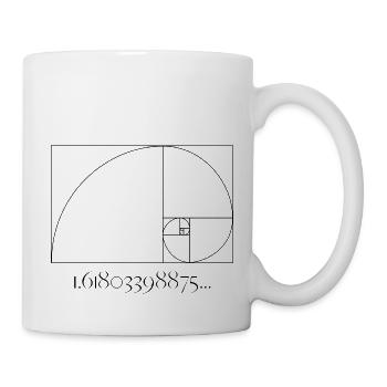 Goldener Schnitt 1,61803398875... - Tasse - Weiß - Rechts