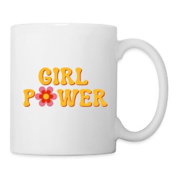 GIRL POWER FLOWER - Mug blanc - blanc - Droite
