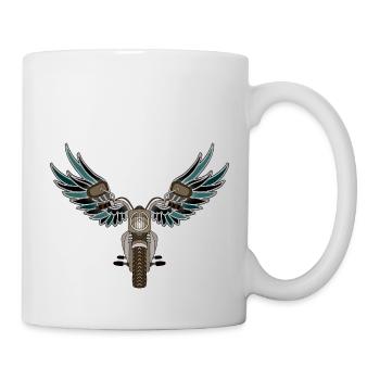 Motorrad - Tasse - Weiß - Rechts
