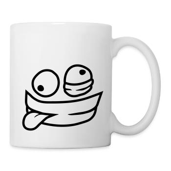 Visage de psychopathe comique - Mug blanc - blanc - Droite