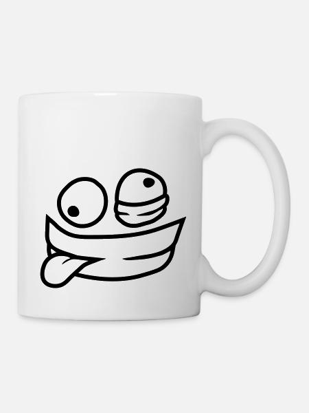 Visage de psychopathe comique - Mug blanc - blanc
