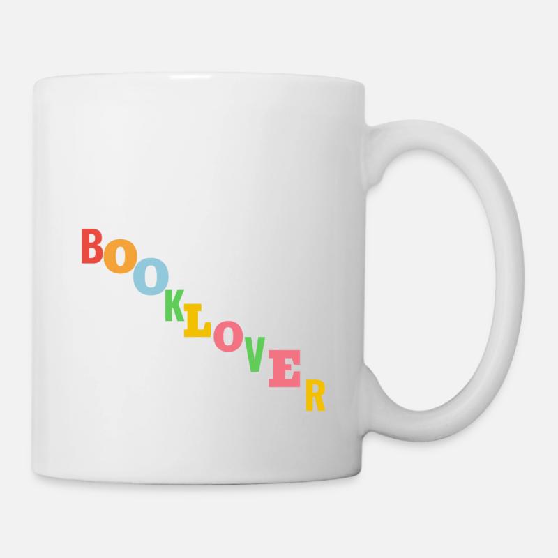 Colorful Booklover Merch - Tasse - Weiß