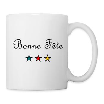 BONNE FÊTE. FÊTE DES MÈRES. FÊTE DES PÈRES. FÊTE - Mug blanc - blanc - Droite