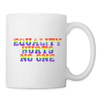 Equality Hurts No One LGBTQ Gay Pride Regenbogen - Tasse - Weiß - Rechts