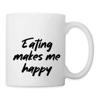 Manger me rend heureux - Mug blanc - blanc - Droite