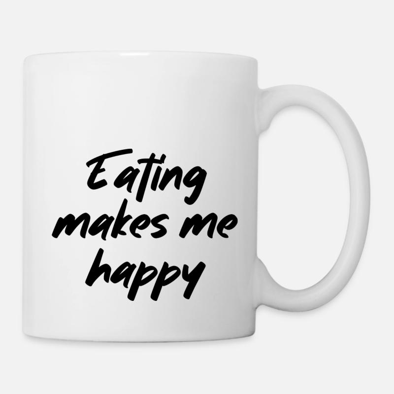 Manger me rend heureux - Mug blanc - blanc