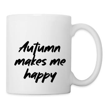 Autumn makes me happy - Mug - white - Right