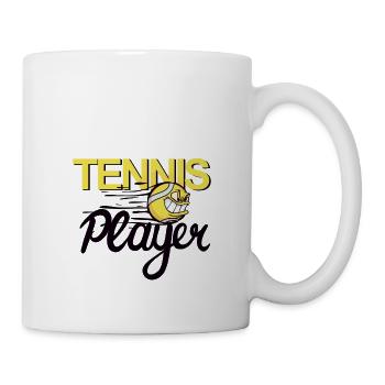 Tennisspieler - Tasse - Weiß - Rechts