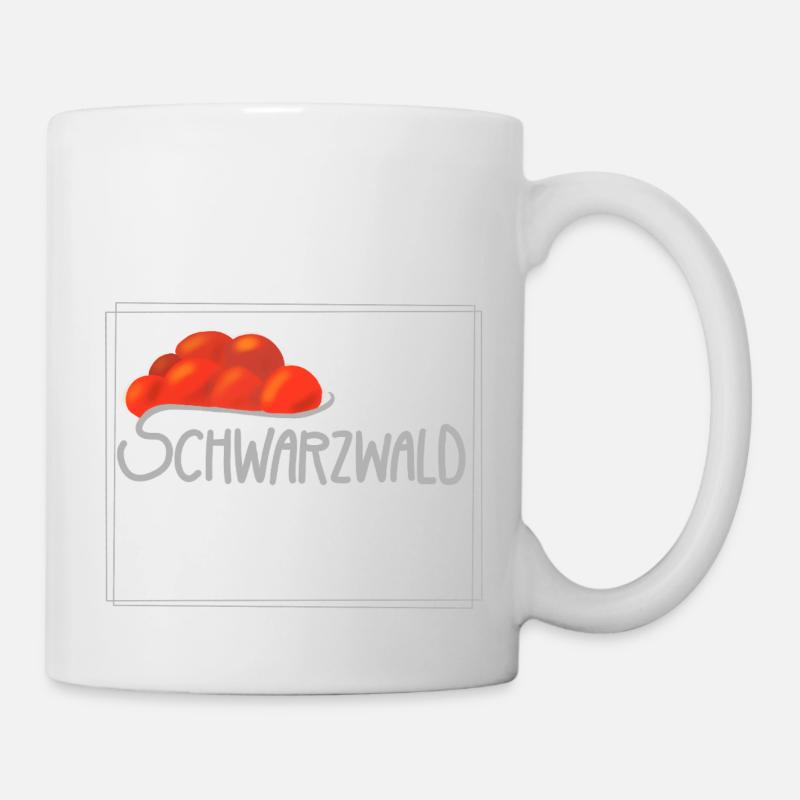 Schwarzwald mit Bollenhut - Tasse - Weiß