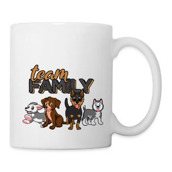 team family dog dog sport family values animal - Mug - white - Right