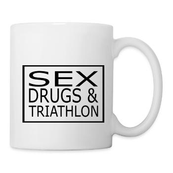 Triathlon Swim Bike Run Marathonun - Tasse - Weiß - Rechts