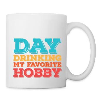 Day drinking my favorite hobby - Mug - white - Right