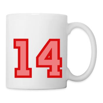Cool Retro Retrostyle Numéro de maillot numéro de dos - Mug blanc - blanc - Droite