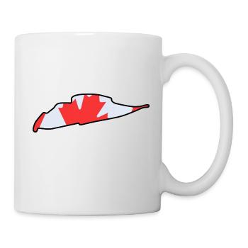 Kanada Rennstrecke mit Flagge - Tasse - Weiß - Rechts