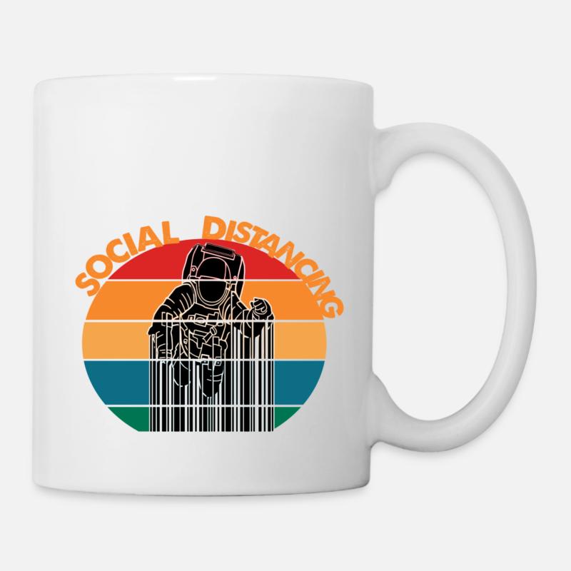 Social distancing - Tasse - Weiß