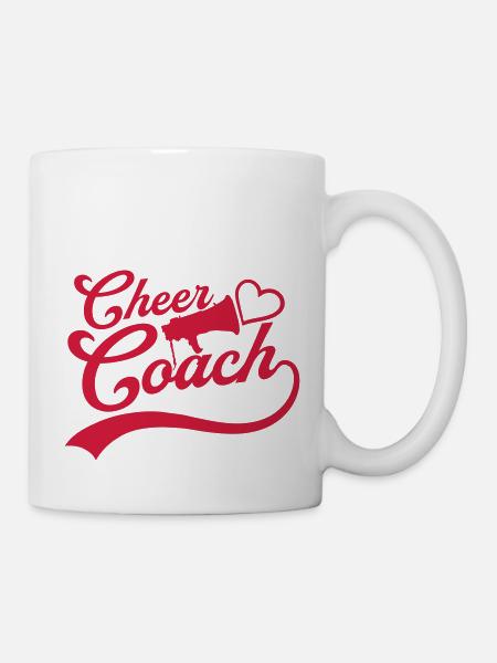 Liebe Cheer Coach Megafon - Tasse - Weiß
