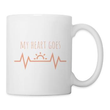 My Heart goes Sonne - Tasse - Weiß - Rechts