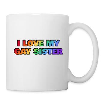J’aime ma soeur gay PRIDE - Mug blanc - blanc - Droite