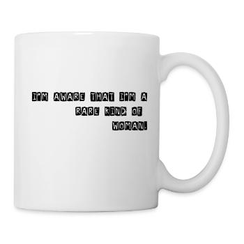 I'm aware that I'm a rare kind of woman. - Mug - white - Right