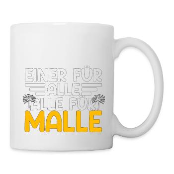 Malle Spruch Mallorca Party Geschenkidee - Tasse - Weiß - Rechts