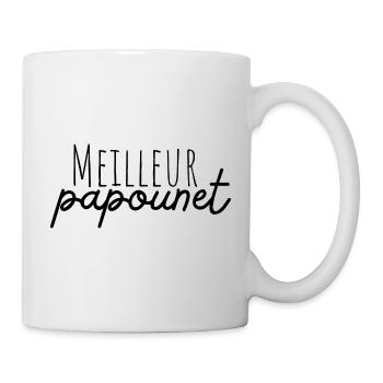 Meilleur papounet - Mug blanc - blanc - Droite