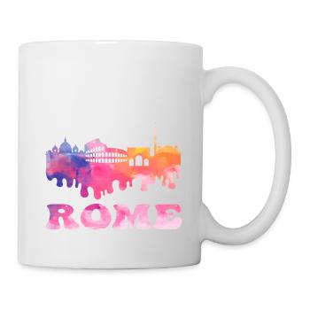 Rom Rome Italien Stadt Skyline Splash Bunt - Tasse - Weiß - Rechts