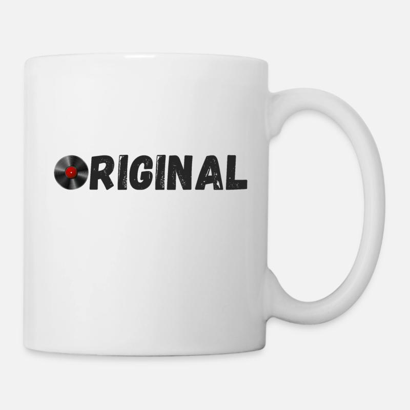 Original in black with the O replaced by a disc - Mug - white