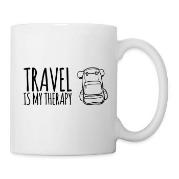 Voyager est ma thérapie - Mug blanc - blanc - Droite