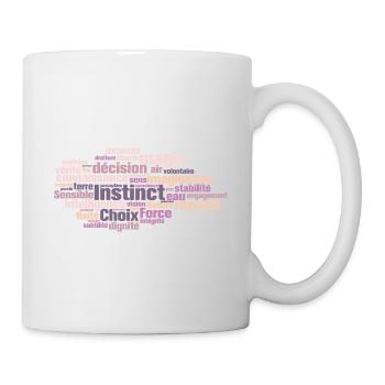 Positive Wortwolke - Tasse - Weiß - Rechts