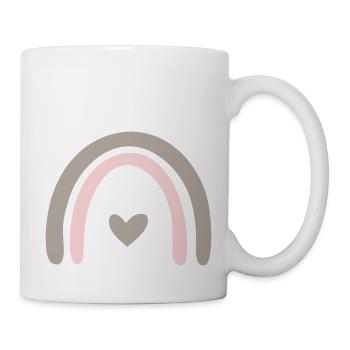 Regenbogen Herz - Tasse - Weiß - Rechts