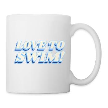 Aimer nager - Mug blanc - blanc - Droite